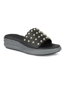 Inc.5 Women Black Embellished Comfort Heels