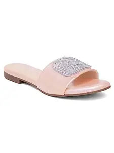 jynx Stylish Sandal For Women And Girls. Casual and Fashionable - Flats. (PEACH, numeric_4)