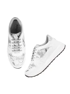 Shoetopia Women's Flat Sneakers Grey