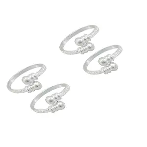 fashion accessories Toe Ring Artificial Sterling Silver Plaine Simple and look cute Toe Ring Adjustable Jewelry for Women. Set of 2 Pairs Toerings.