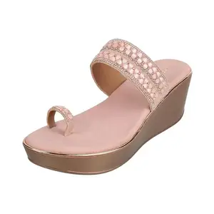 Mochi Women Peach Synthetic Sandals - EU/39 UK/6-35-5024