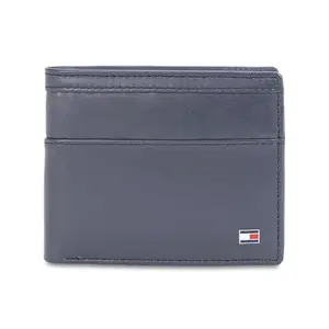 Tommy Hilfiger Bellagio Leather Global Coin Wallet for Men - Navy, 4 Card Slots
