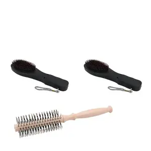 KRISHTEE Electric Vibrating Massager Comb Hair Brush Comb Massager with Round Hair Brush (Pack of 2)