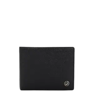 Da Milano RFID Protected Leather Wallet for Men with Card Slot - Black