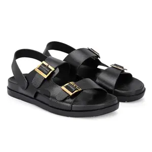 San Frissco Men's Sandal-10 Kids UK (SV 0107 Black)
