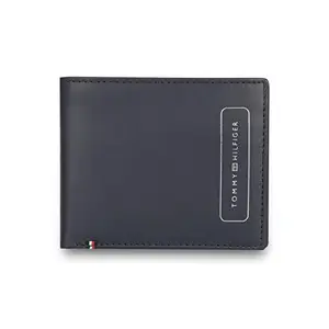 Tommy Hilfiger Seth Mens Leather Global Coin Wallet Navy