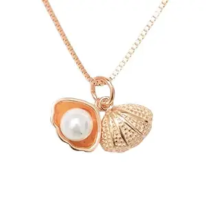 Negin Stylish & Beautiful Artificial Seashell Design Chain Pendant Necklace For Girls & Women’s Jewellery. Best For Gifting And For Personal Use, Perfect Jewellery For Every Occasion.
