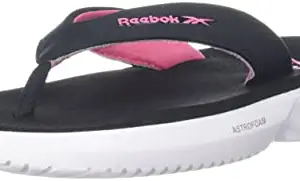 REEBOK Women's RBK Cuba W Flip Black/Astro Pink Slide Sandal-6 Kids UK (GA2090)