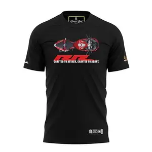 streetsoul moto apparels TVS Apache 310RR Racing Printed Cotton T-Shirt (Medium) Black