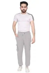Men's Regular Fit Cargo Style Joggers Track Pant Lower (Pack of 1, Multicolor)