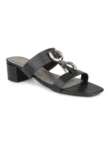 Inc.5 Women Black Block Sandals