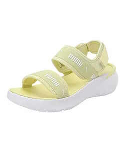 Puma womens Sportie Sandal Wns Yellow Pear-White Sandal - 6 UK (381172)