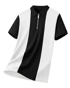 Enitor Stylish Half Sleeves Polo Neck T-Shirt for Mens, Casual Wear T-Shirt for Men, Formal Half Zipper T-Shirts for Boys, Summer Wear Tshirts for Boy