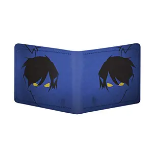 Bhavithram Products Superhero Design Blue Canvas, Artificial Leather Wallet-PID34425
