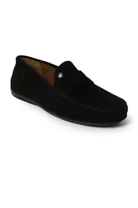 Louis Philippe Mens LPSCSMUFS00322 Black Casual Slip-on Shoes - 41 EU (LPSCSMUFS00322)
