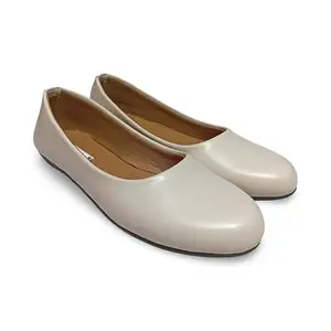 Women's Flat Belly Shoes – Elegant Ballerina Flats for Daily Use, Office & College Wear (Off White, UK Footwear Size System, Adult, Women, Numeric, Medium, 7)