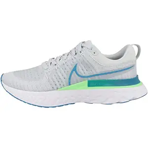 Nike Men's React Infinity Run FK 2 Pure Platinum/Laser Blue-Lime Glow Low TOP (CT2357-007)