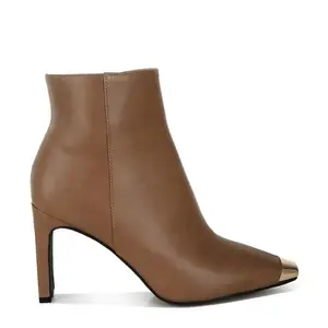 London Rag Metallic Cap Toe Faux Leather Boots