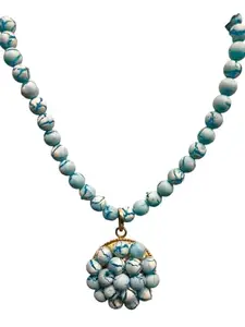 Yukti Handmade Skyblue Peral Pendant Necklace