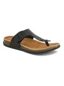 FASHION VICTIM 8021 Men's Fashion Slipper (Black_8 UK)