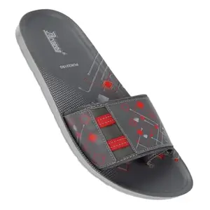 PARAGON PUK2218G Men's Stylish Sandals | Casual, Durable, Comfortable & Lightweight Sandals with Cushioned Soles | Easy Wear Slip Ons | Washable | Ideal for Outdoor Use Grey
