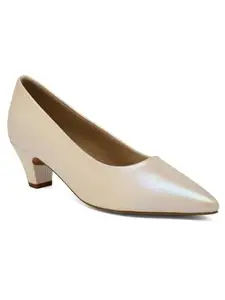 Flat n Heels Womens Gold Pumps FnH 2747-GD