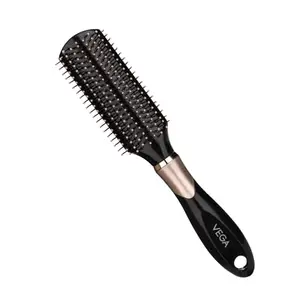 Vega Flat Hair Brush for Men and Women| Reduces Snags, Detangle and Tangles| Add Volume to Hair| All Hair Types, (E34-FB)