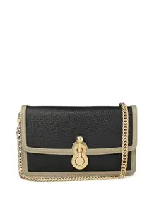 Da Milano Sling Leather Wallet for Women - Black