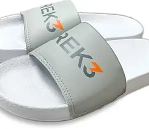 TREK3 Slide Flip Flops Slippers for Men & Women, Casual Slip-On, Lightweight Comfortable Open Toe Slippers for Daily, Anti-Slip Sole Bathroom Slippers,