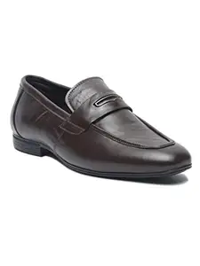 TEAKWOOD LEATHERS Men Brown Solid Slip-ON Shoes_Size 42