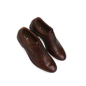 Louis Philippe Mens LPSCSMULS00357 Tan Formal Oxford Shoes - 44 EU (LPSCSMULS00357)