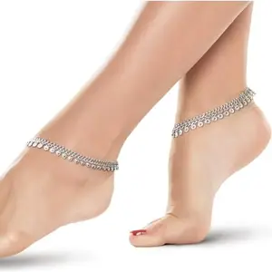 FM enterprisesD-13 Anklets Payal Pair for Women and Girls Fancy Collection.