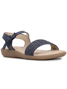 Bata Comfit Bata Womens Britany Sandal Flats, Blue, (6619389), UK 6