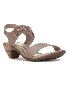 Bata Women's Block Heel Sandal - GUNMETAL (4 UK) (6612767)
