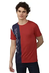 Peter England Men's Slim T-Shirt (PJKCPSNFG95476_Maroon 2XL)