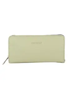 MINI WESST MWW Green Wallet | Spacious Interior | Lightweight | Vegan Leather | Travel | Shopping | Office | Picnic