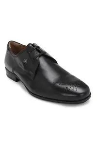 Louis Philippe Men Black Leather Lace Up Shoes
