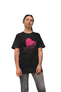 Mitrends Heart in Hand BlackPrinted T-Shirts