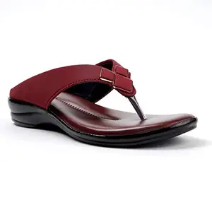 Walkfree Women Wedges Sandals, Women Footwear, Sandels for women stylish latest, ladies designer fashionable sandal ideal for women, perfect for every special occasion (AM-6126-Maroon-37)