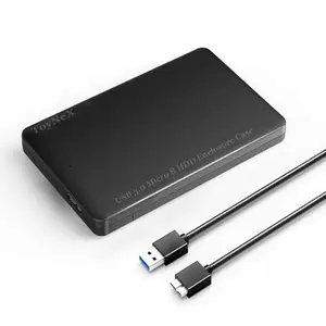 ToyNeX 2.5 Inch SSD/HDD SATA Casing, Hard Disk Enclosure for Effortless USB 3.0 Connectivity, Featuring Screwless Tool-Free Installation /Plug and Play (Black Micro B CASING).