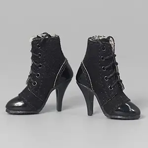 UJEAVETTE® 1/6 Scale Women's Ankle Boots for 12 Action Figure Accessories Black