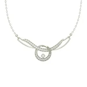 CLARA 925 Sterling Silver Rhodium Plated Evie Pendant Necklace with Chain Gift for Women and Girls