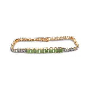 The Opal Jewels Rosegold Polish Mint Green Elegant Bracelets | 18k Gold Plated | Trendy, Lightweight & Comfortable |Stylish & Tarnish-Resistant | Qty : 1pc
