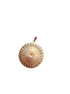 BARBUDDY 1 Gram Flower Pattern Gold Plated Pendant For Women-Valentine Latest Love Gift