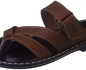 Aqualite Men PG-629-P Sandal, Black/Tan, 7 UK/India