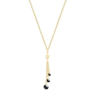 MINUTIAE Womens Gold-Plated Stones-Studded Pendant Necklace With Chain MNT0427_GRP_G