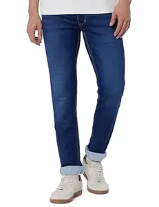 Peter England Men's Slim Tapered Jeans | Denim | Premium | Modern Fit