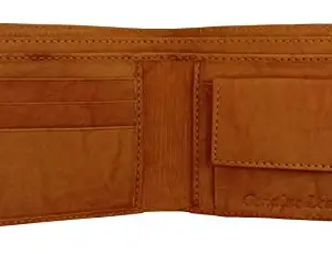 NEXA FASHION Men's tan Genuine Leather Wallet