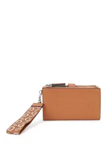 GUESS Brown Solid Sandria Boxed Bi-Fold Wallet