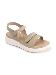 Carlton London Women Sandal,Beige,UK-4